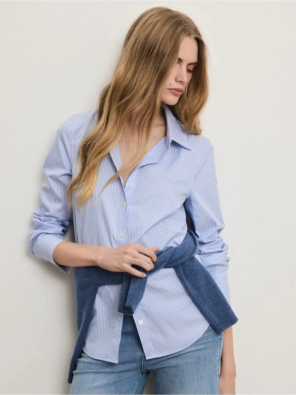 VERONICA BEARD Amelia Striped Shirt
